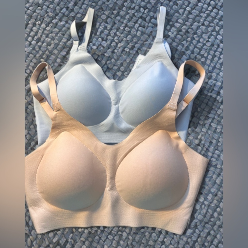 NWT 2 Pack Comfort Seamless Bra, Cross Back Adjustable Bralet, For Women A-C Cup